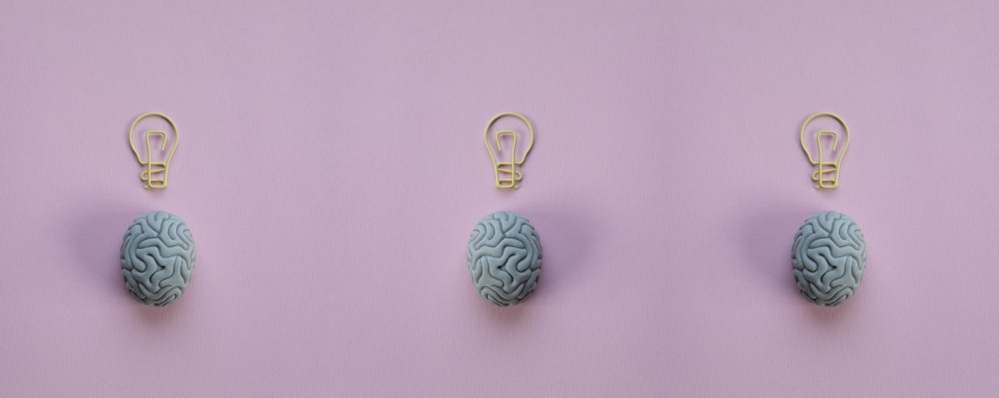 Image of a brain and lightbulb paperclips